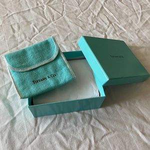 Tiffany & Co. Blue Box and Blue Jewelry Pouch